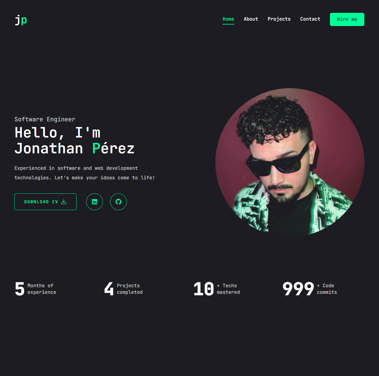 Personal portfolio website.